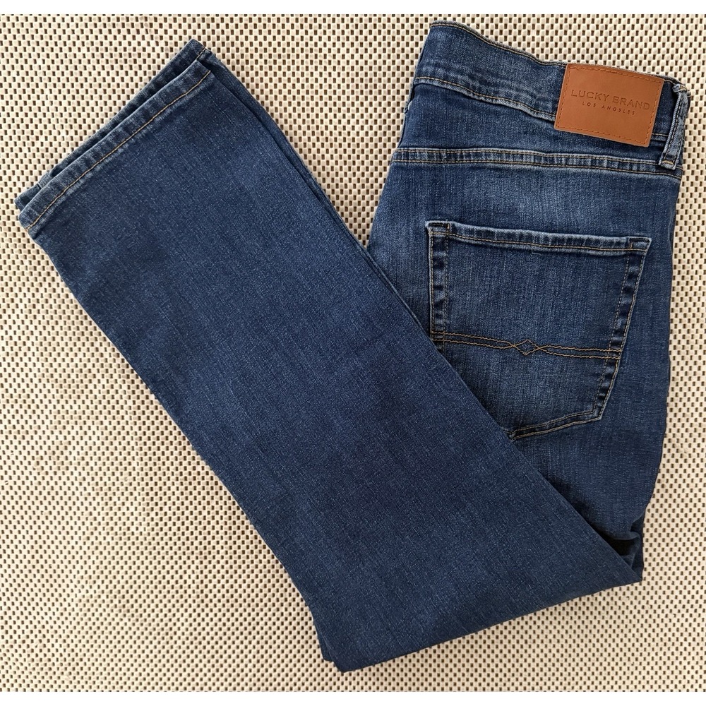Lucky Brand Mens 410 Athletic Straight Leg Fit Jeans Size 36 X 29 Dark Wash